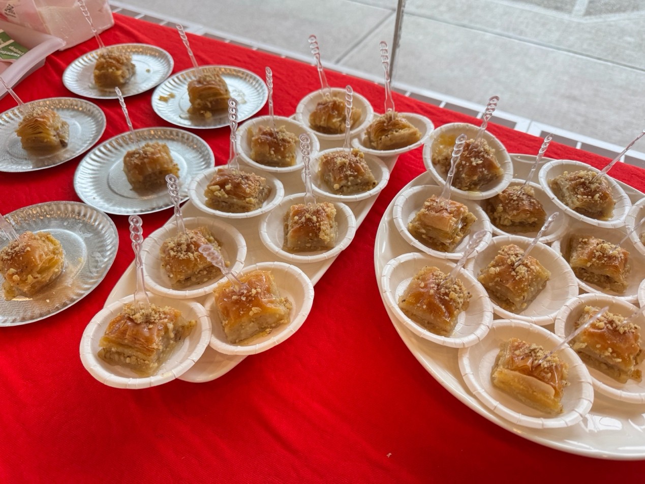 Famous Turkish traditional dessert “Baklava” served at the venue